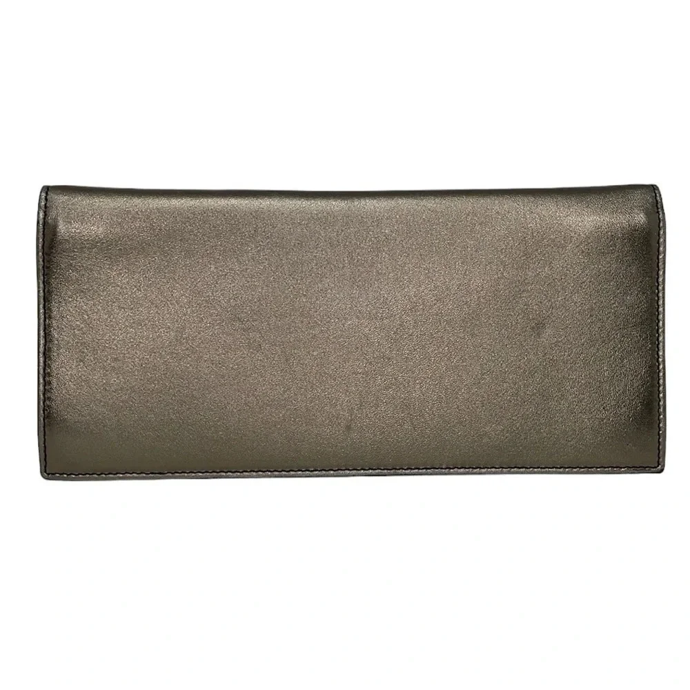 GUCCI Wallet Women's Gold Bronze Folding Magnetic Closure Dust Bag - Picture 2 of 16